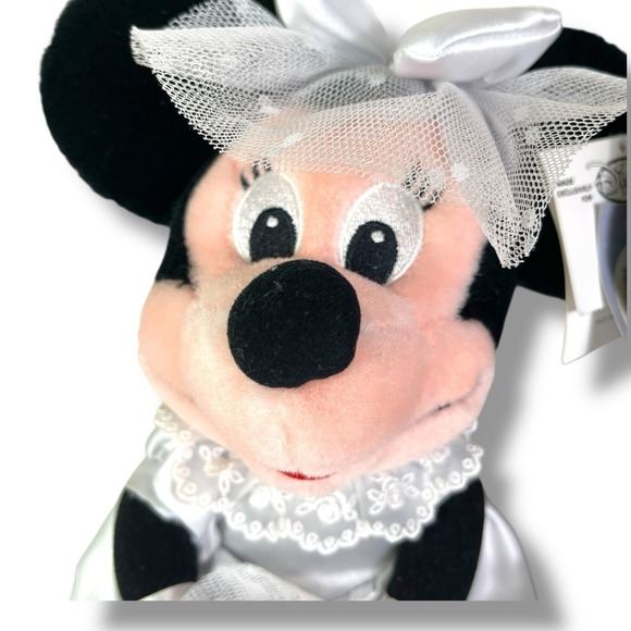 Disney Store Mickey & Minnie Mouse 12" Plush Bride Groom Wedding Set EUC w/tags - Picture 10 of 16